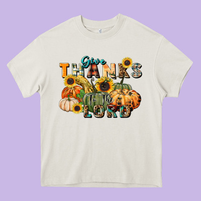 Give Thanks To The Lord Heavy Core Tee Designed By Fadigitalartstudio
