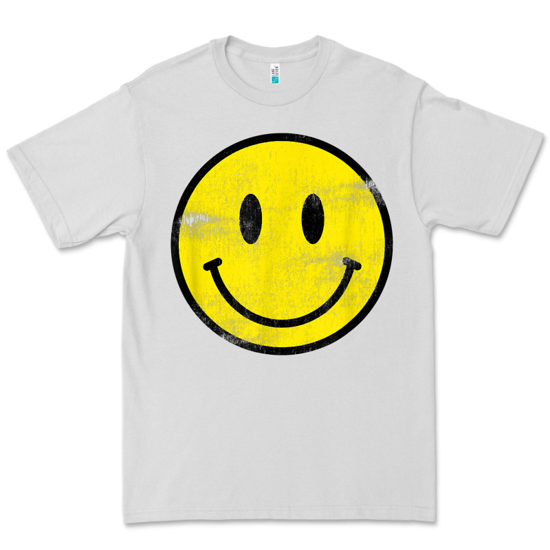 Vintage Retro Happy Smiley Face 80's 90's Aesthetic T Shirt Premium Tee by linhVisuals | Teevron