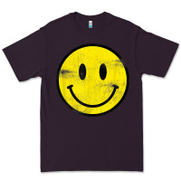Plum vintage retro happy smiley face 80's 90's aesthetic t shirt Premium Tee - linhVisuals