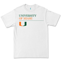 White The university of miami Premium Tee - linhVisuals