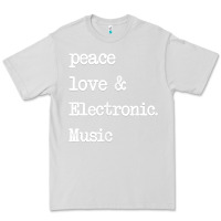 Dove Grey peace love & electronic music  edm techno t shirt Premium Tee - linhVisuals