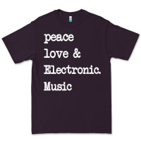 Plum peace love & electronic music  edm techno t shirt Premium Tee - linhVisuals