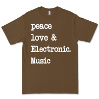 Peace Love & Electronic Music  Edm Techno T Shirt Premium Tee | Teevron