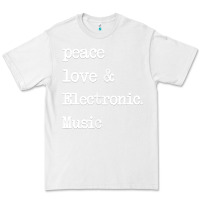 White peace love & electronic music  edm techno t shirt Premium Tee - linhVisuals