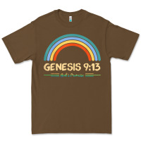 Cacao genesis 913 god's promise faithfully rainbow bible verse t shirt Premium Tee - linhVisuals