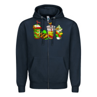 Navy juneteenth coffee Zipper Hoodie - Jasminsmagicworld