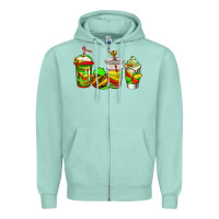 Seafoam juneteenth coffee Zipper Hoodie - Jasminsmagicworld