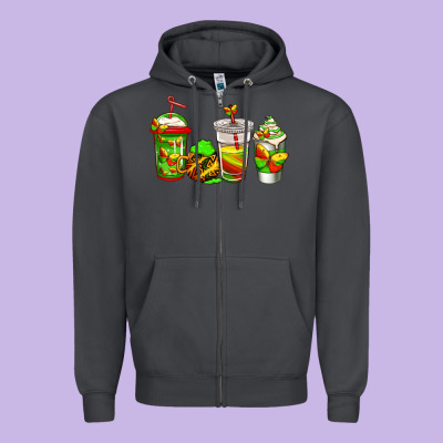 Juneteenth Coffee Zipper Hoodie Designed By Jasminsmagicworld