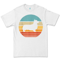 White corgi retro vintage 60s 70s sunset dog lovers men women t shirt Premium Tee - linhVisuals