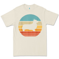 Bone corgi retro vintage 60s 70s sunset dog lovers men women t shirt Premium Tee - linhVisuals