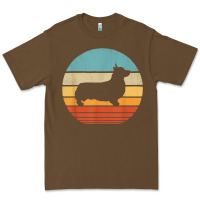 Cacao corgi retro vintage 60s 70s sunset dog lovers men women t shirt Premium Tee - linhVisuals