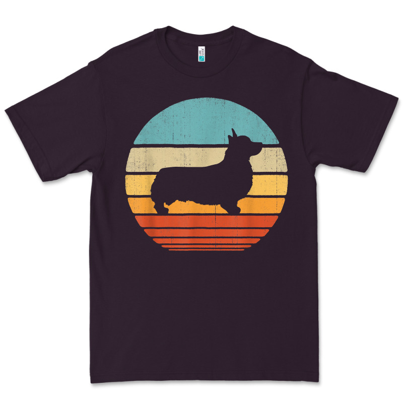 Corgi Retro Vintage 60s 70s Sunset Dog Lovers Men Women T Shirt Premium Tee by linhVisuals | Teevron