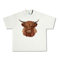 Pistachio highland cow Urban Heavy Tee - RanaPortraitStore