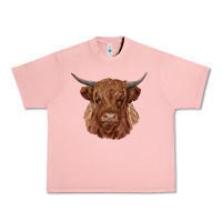 Salmon highland cow Urban Heavy Tee - RanaPortraitStore