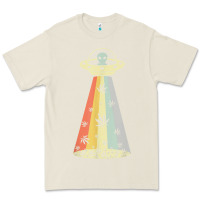 Bone vintage alien weed pot leaf ufo abduction marijuana cannabis t shirt Premium Tee - linhVisuals