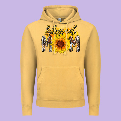 Blessed Mom Sunflower Vintage Hoodie Designed By Racoondesign