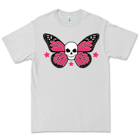 Dove Grey butterfly skull Premium Tee - linhVisuals