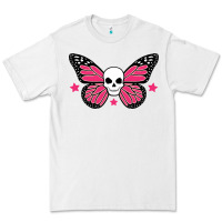 White butterfly skull Premium Tee - linhVisuals