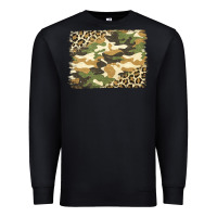 Black leopard camo pattern background Premium Sweatshirt - Jasminsmagicworld