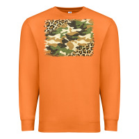 Carrot leopard camo pattern background Premium Sweatshirt - Jasminsmagicworld