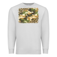 Dove Grey leopard camo pattern background Premium Sweatshirt - Jasminsmagicworld