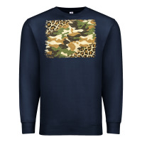 Navy leopard camo pattern background Premium Sweatshirt - Jasminsmagicworld