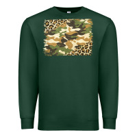 Sports Green leopard camo pattern background Premium Sweatshirt - Jasminsmagicworld