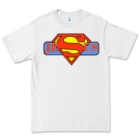 White tshirt my superhero is jesus, faith love god shirt t shirt Premium Tee - linhVisuals