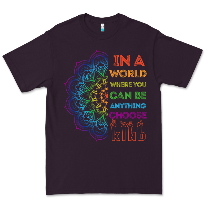 Kindeness In A World Where You Can Be Anything Choose Kind Kindness Premium Tee by linhVisuals | Teevron