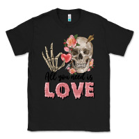 Black Skull all you need is love Classic Tee - FaDigitalArtStudio