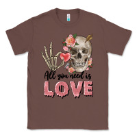 Chestnut Skull all you need is love Classic Tee - FaDigitalArtStudio