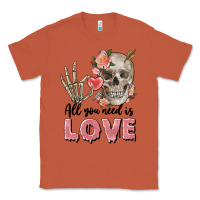 Copper Skull all you need is love Classic Tee - FaDigitalArtStudio