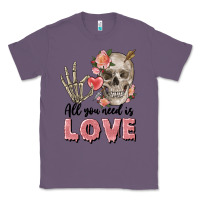 Lavender Skull all you need is love Classic Tee - FaDigitalArtStudio