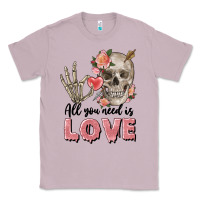 Lilac Skull all you need is love Classic Tee - FaDigitalArtStudio