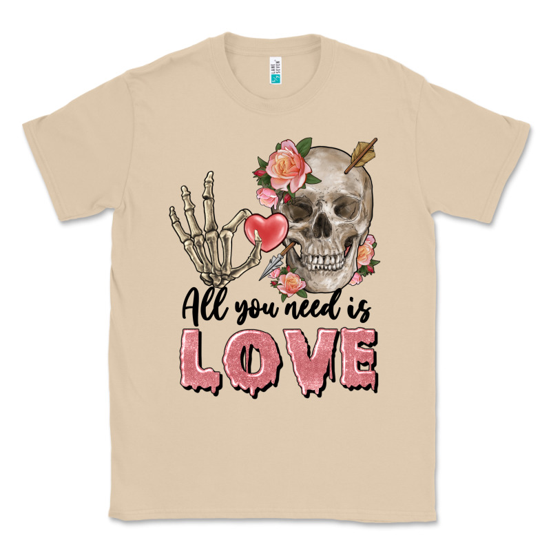 Skull All You Need Is Love Classic Tee by FaDigitalArtStudio | Teevron