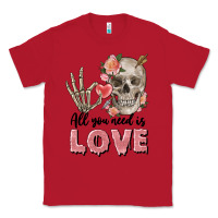 Red Skull all you need is love Classic Tee - FaDigitalArtStudio