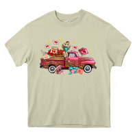 Mossy Western Valentines Day Truck Photography Love Side Heavy Core Tee - FaDigitalArtStudio