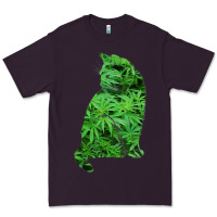Plum funny cannabis & cat lover marijuana weed smoker art t shirt Premium Tee - linhVisuals