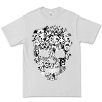 Dove Grey funny pitbull skull dog skeleton halloween t shirt Premium Tee - linhVisuals