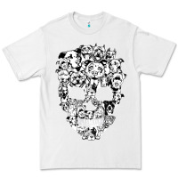White funny pitbull skull dog skeleton halloween t shirt Premium Tee - linhVisuals