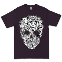Plum funny pitbull skull dog skeleton halloween t shirt Premium Tee - linhVisuals