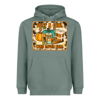 Sage just a girl who loves fall cowhide background Heavyweight Hoodie - Jasminsmagicworld