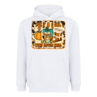 White just a girl who loves fall cowhide background Heavyweight Hoodie - Jasminsmagicworld