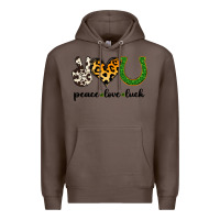 Coffee Peace Love Luck Premium Hoodie - Jasminsmagicworld