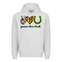 Dove Grey Peace Love Luck Premium Hoodie - Jasminsmagicworld