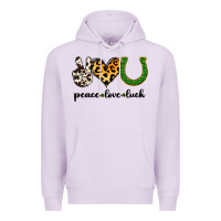 Lilac Peace Love Luck Premium Hoodie - Jasminsmagicworld