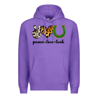 Purple Peace Love Luck Premium Hoodie - Jasminsmagicworld