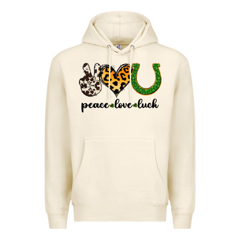 Peace Love Luck Premium Hoodie by Jasminsmagicworld | Teevron