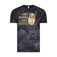 Cloud Black Half Human Half Coffee Vintage Tee - CowhideDigitalArt