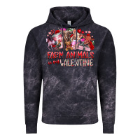 Cloud Black farm animals is my valentine Vintage Hoodie - RacoonDesign